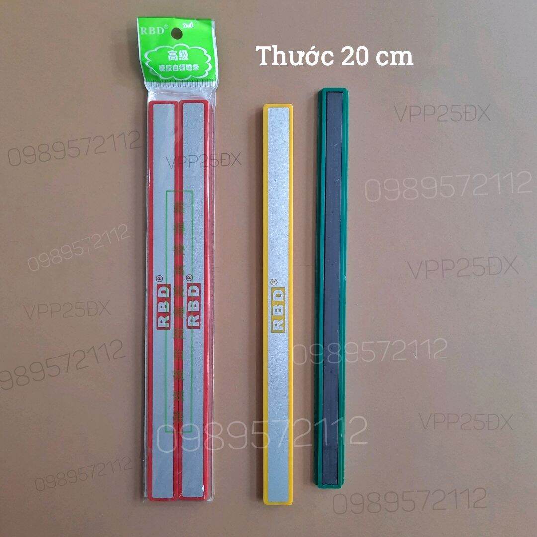 Thước nam châm 20cm,30cm.thước chặn bảng từ (vỉ 2 thanh)