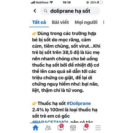 Siro Doli prane cho bé