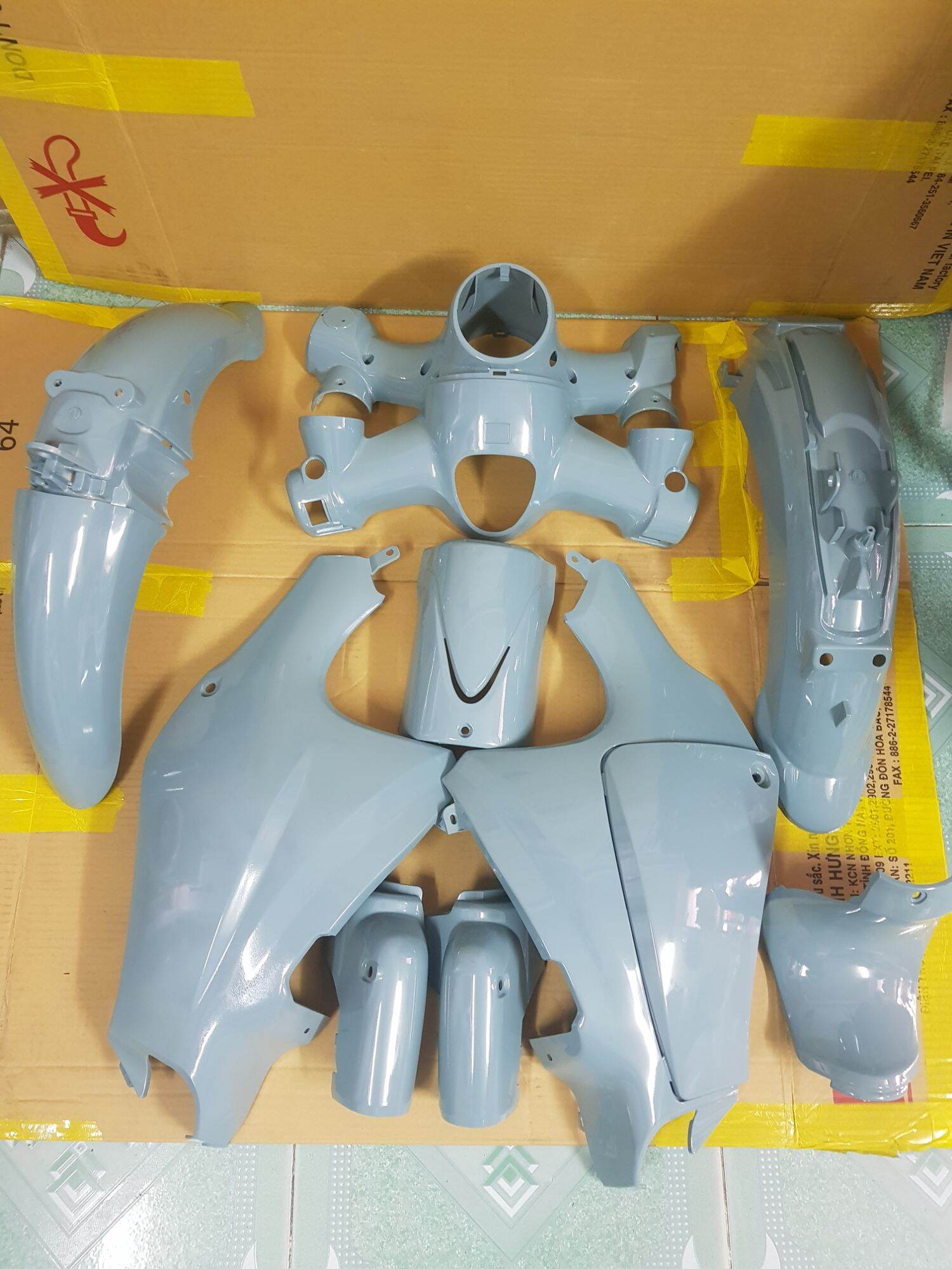 Bộ áo cub 50cc màu xi măng