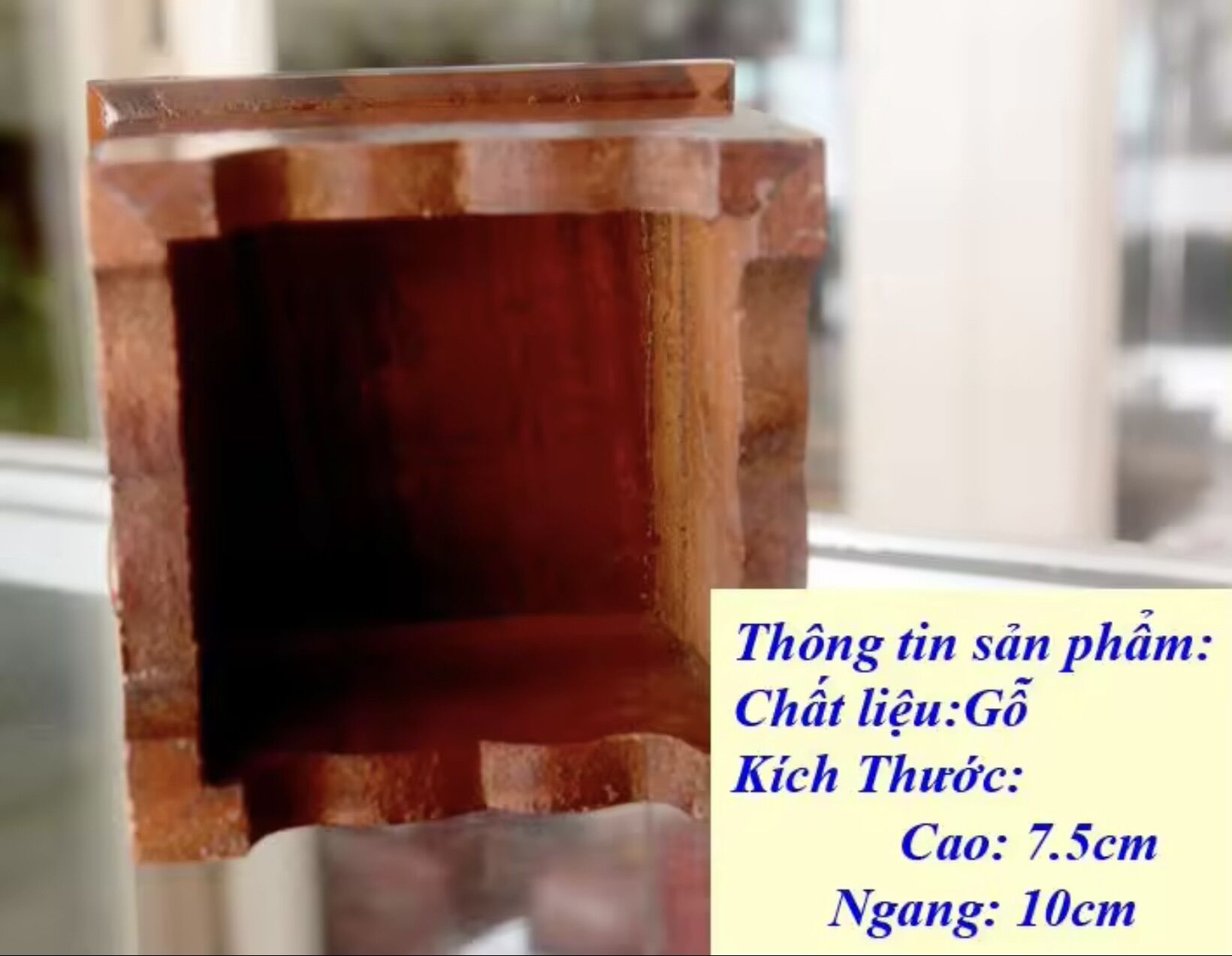 ĐÔN GỖ_ĐẾ GỖ VUÔNG CHẠM KHẮC HOA SEN ĐẶT TƯỢNG THỜ NHIỀU CỠ