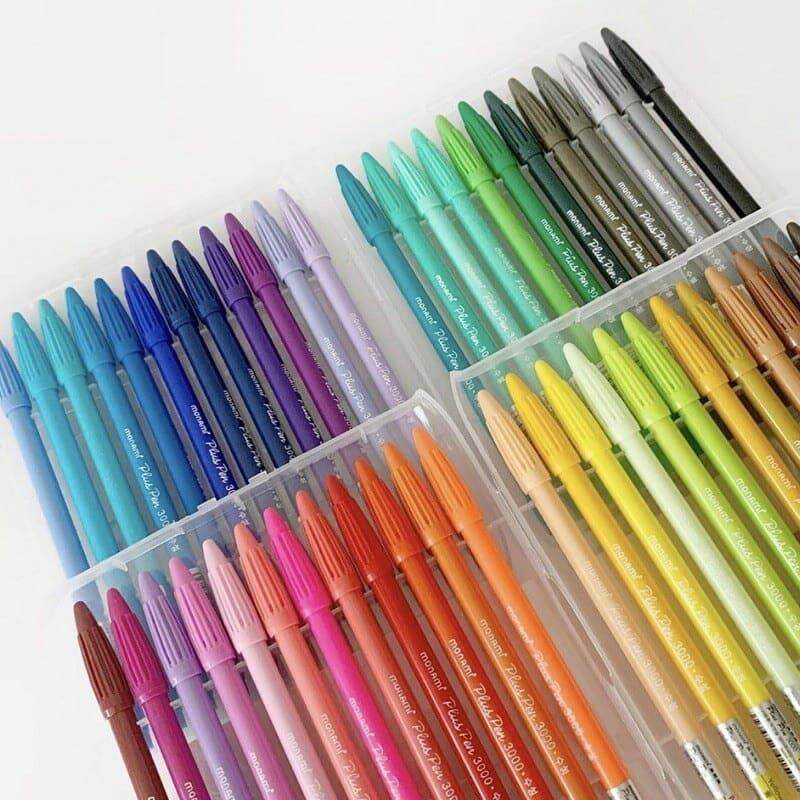 Bút màu Monami plus pen 3000 viết calligraphy, đi nét - Aimée Store