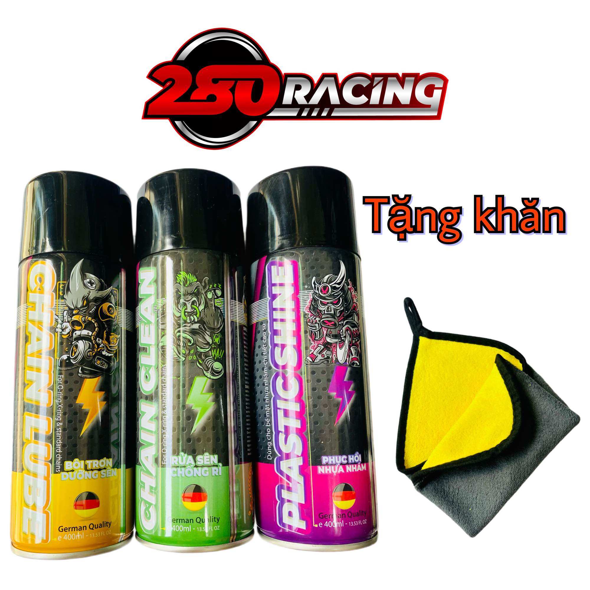 Combo 3 chai vệ sinh sên dưỡng sên phục hồi nhựa nhám