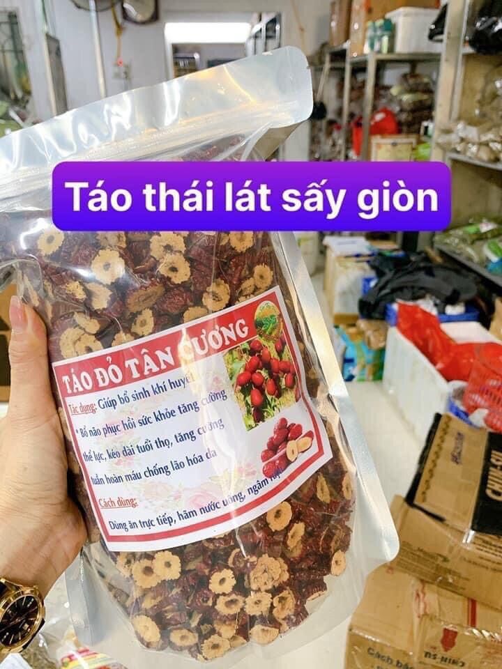 500gr táo lát sấy giòn pha trà nấu chè