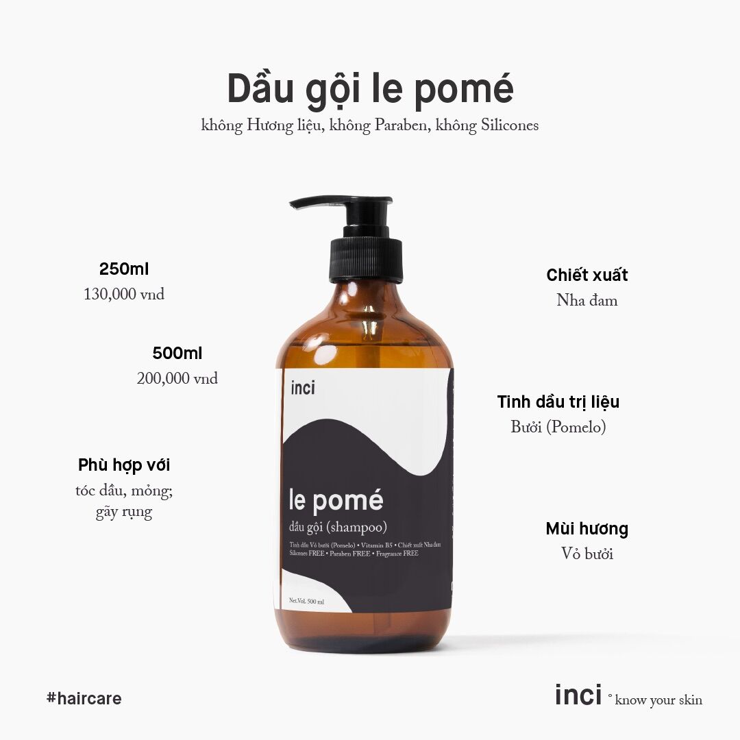 Dầu gội kích thích mọc tóc tinh dầu Vỏ Bưởi le pome