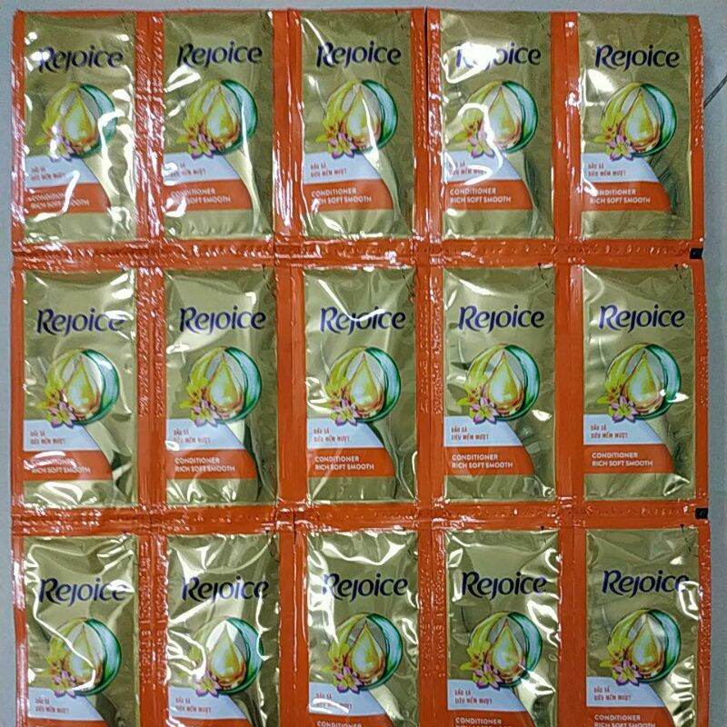[HCM]COMBO 5 DÂY DẦU XẢ SIÊU MỀM MƯỢT REJOICE(DÂY 10 GÓI)