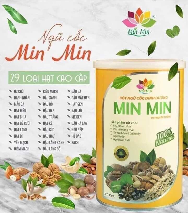 combo 2 hộp ngũ cốc dinh dưỡng Min Min