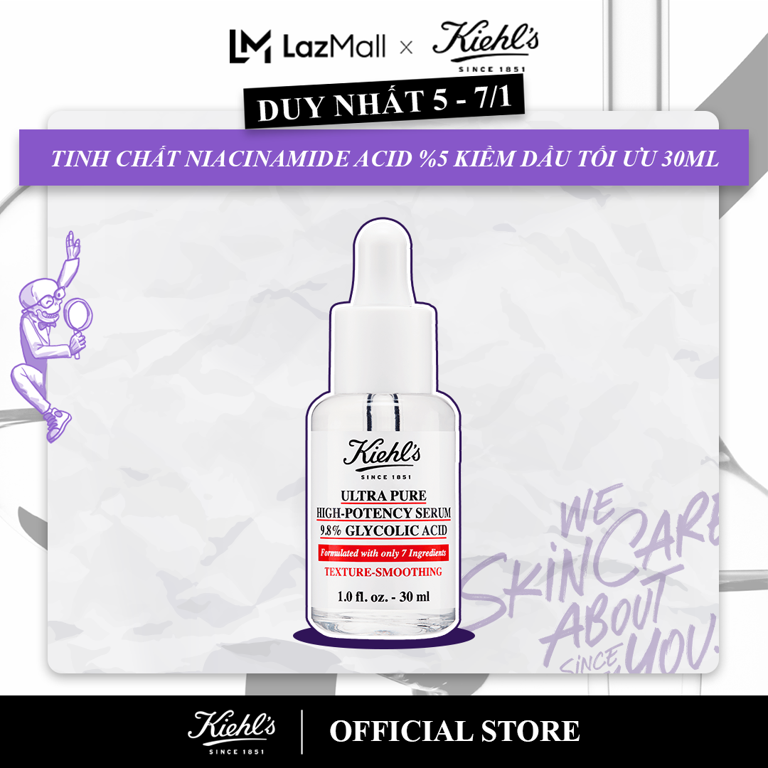 [MỚI] Tinh chất dưỡng da hiệu quả mịn màng tối ưu Kiehl's Ultra Pure Serum 9.8% Glycolic Acid 30ML