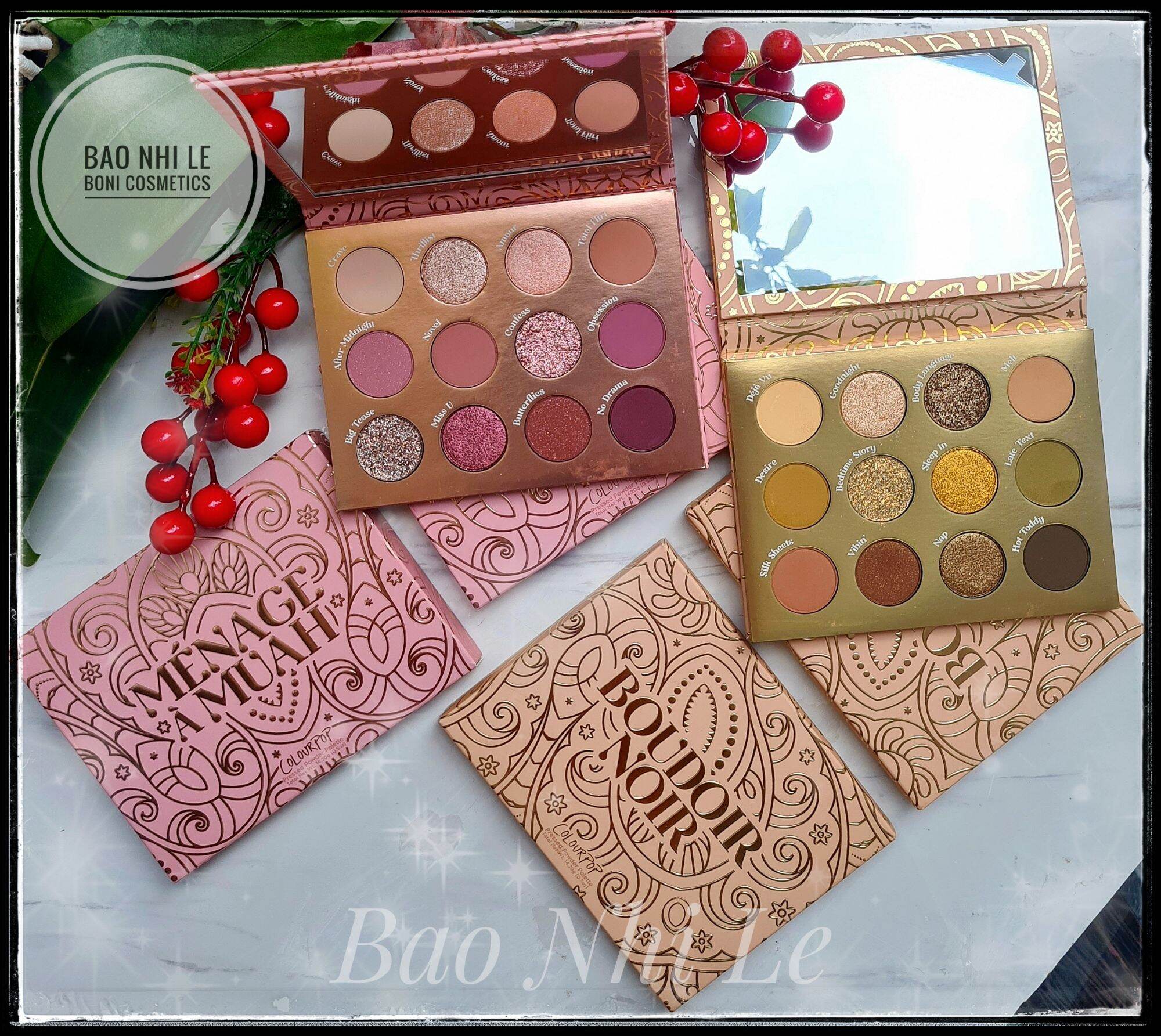 Bảng phấn mắt Colourpop Boudoir Noir/Menage A Muah