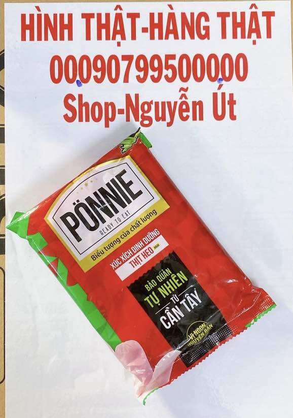 [HCM]xúc xích ponnie thịt heo bịch 5 cây x 35g