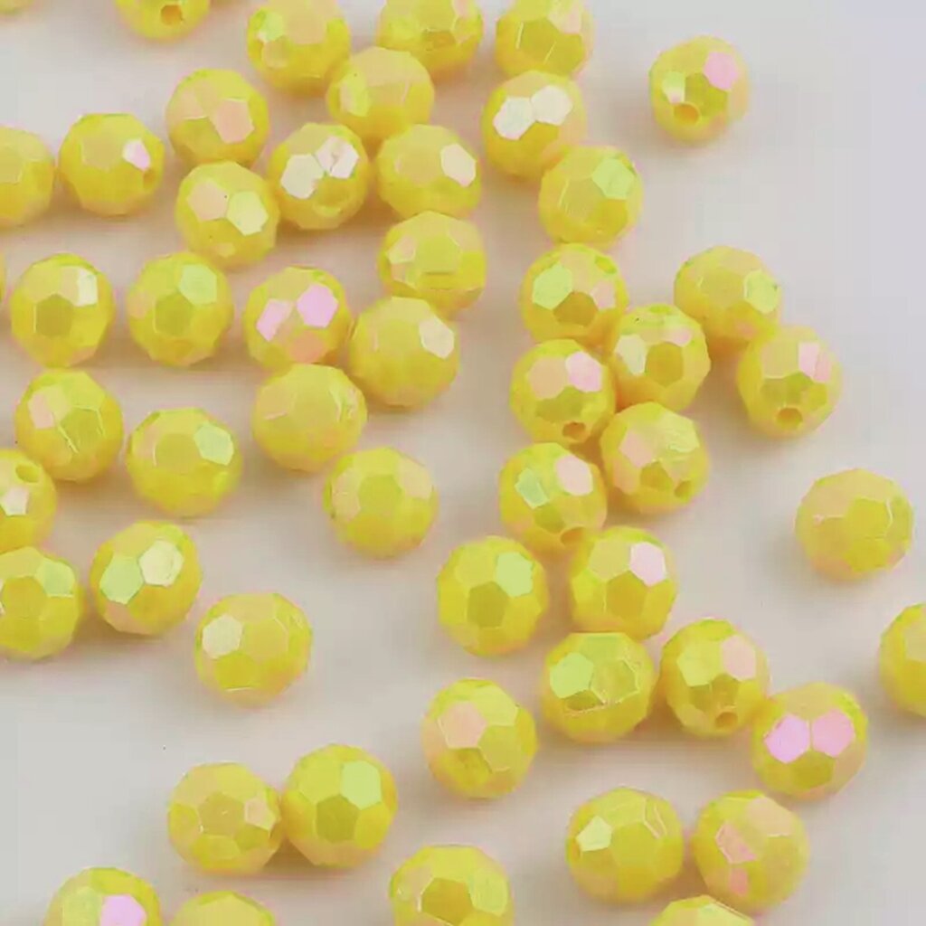 hạt nhựa 8mm màu DIY cườm góc cừ