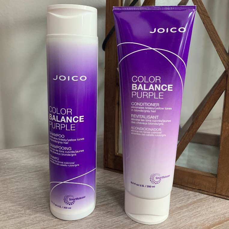 🇺🇸 Dầu gội xả cân bổ sung sắc tố tím và khử ánh vàng cho tóc nhuộm Tone lạnh Joico Balance Purple 300mlx2