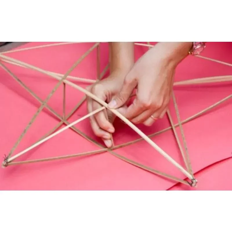 combo khung tre làm lồng đèn đầy đủ