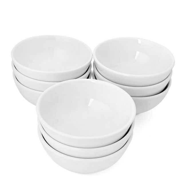 Bộ 10 chén sứ minh long 11.5cm - trắng