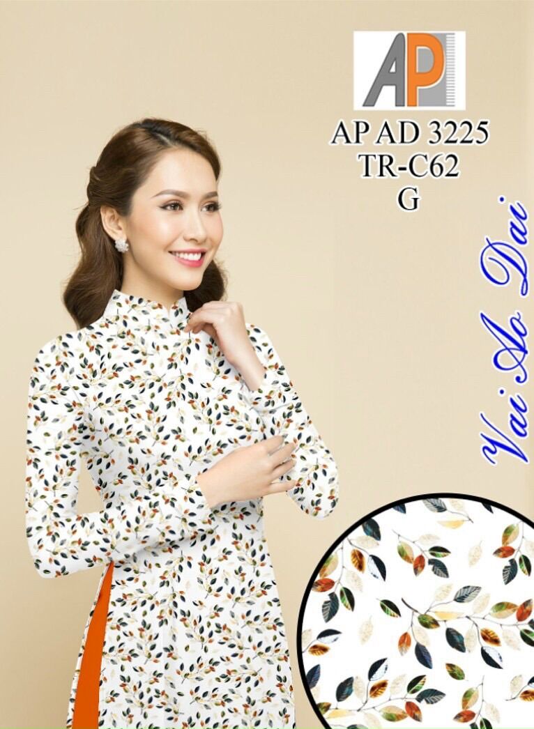 Set vải may áo dài hoa đều