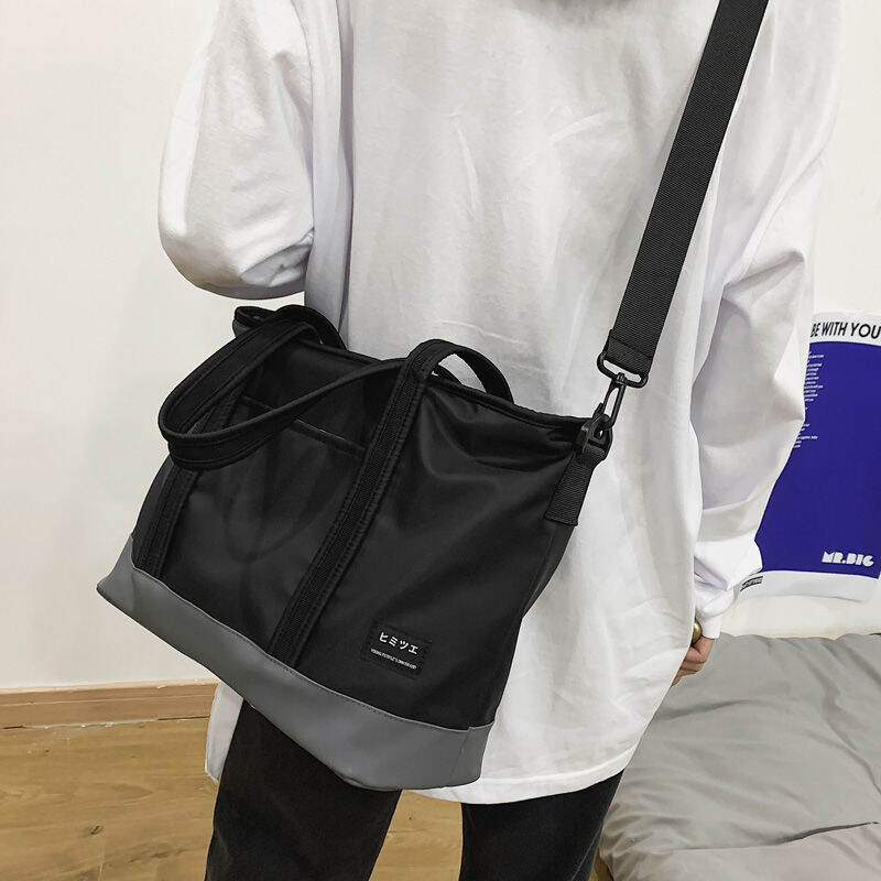 Túi Xách Tay Túi Tote Nam Ba Lô Đeo Chéo Một Bên Vai Ba Lô Sức Chứa Lớn Học Sinh Nữ Túi Tập Gym Đơn Giản Dễ Phối Thời Trang