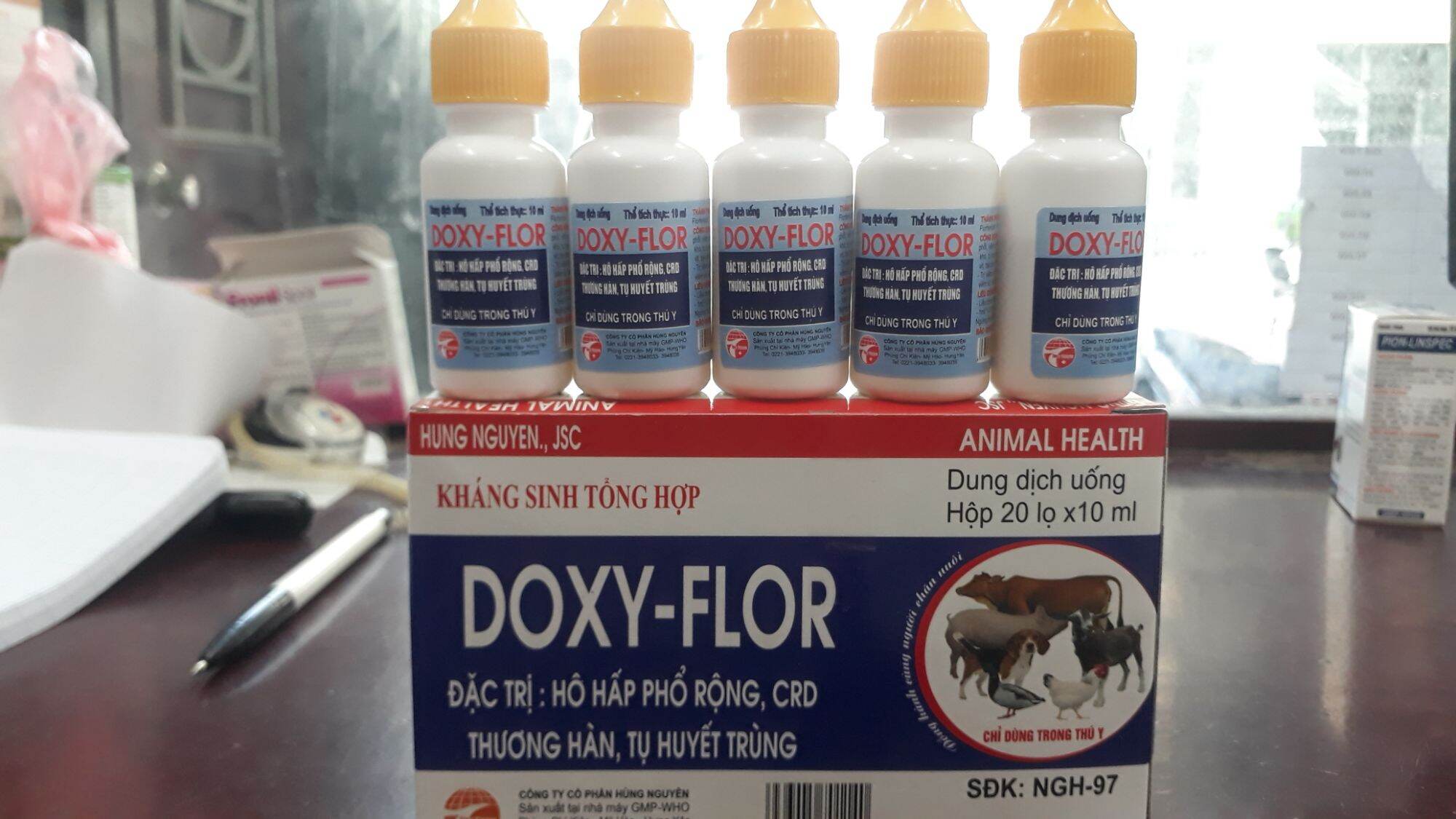 Doxy flo - chữa hen khẹc ở vật nuôi