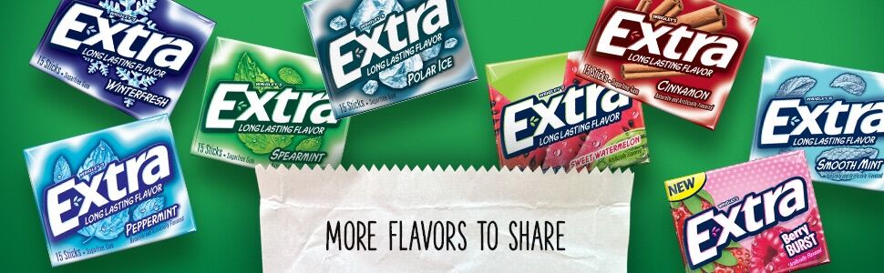[HÀNG MỸ CHÍNH HÃNG] Date 10/ 2024 Set 4 hộp singum (15stick x 4) Wrigley's Extra Long Lasting Sugarfree Gum