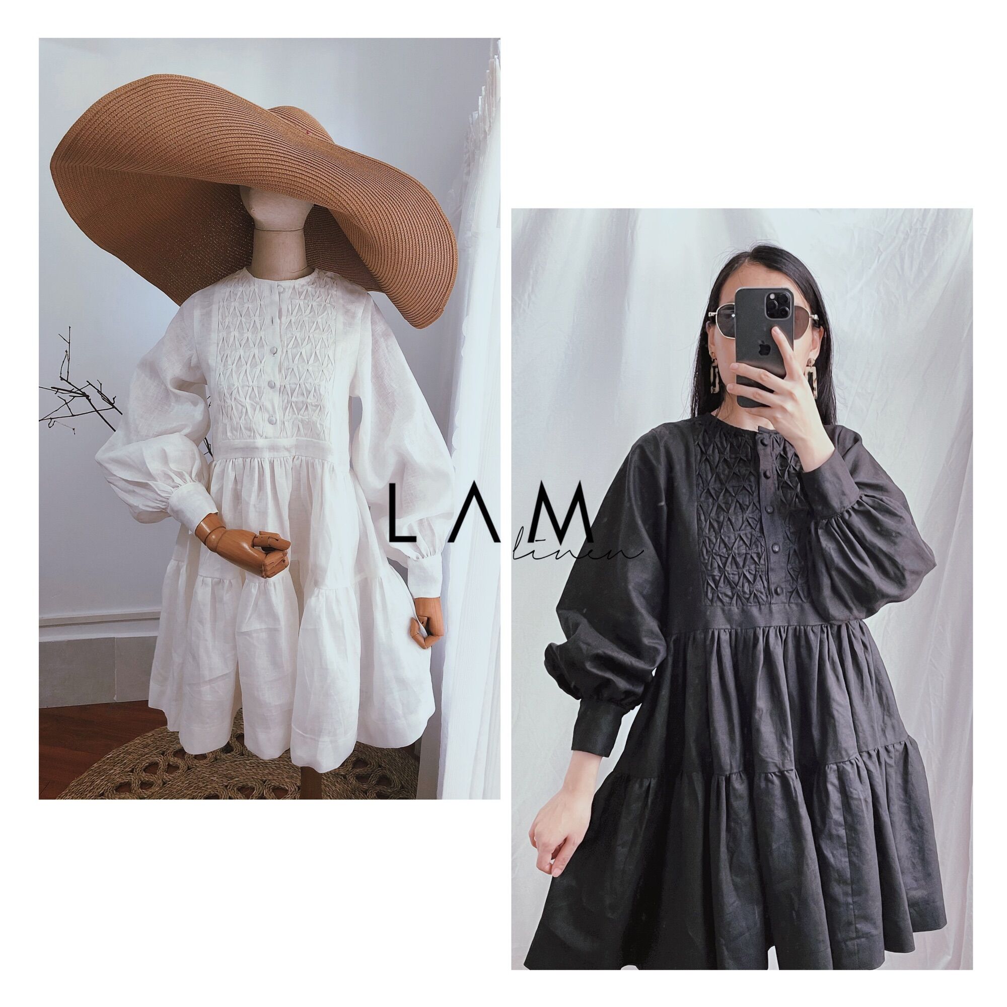 Linen Babydoll dress- Đầm Babydoll vải linen cao cấp