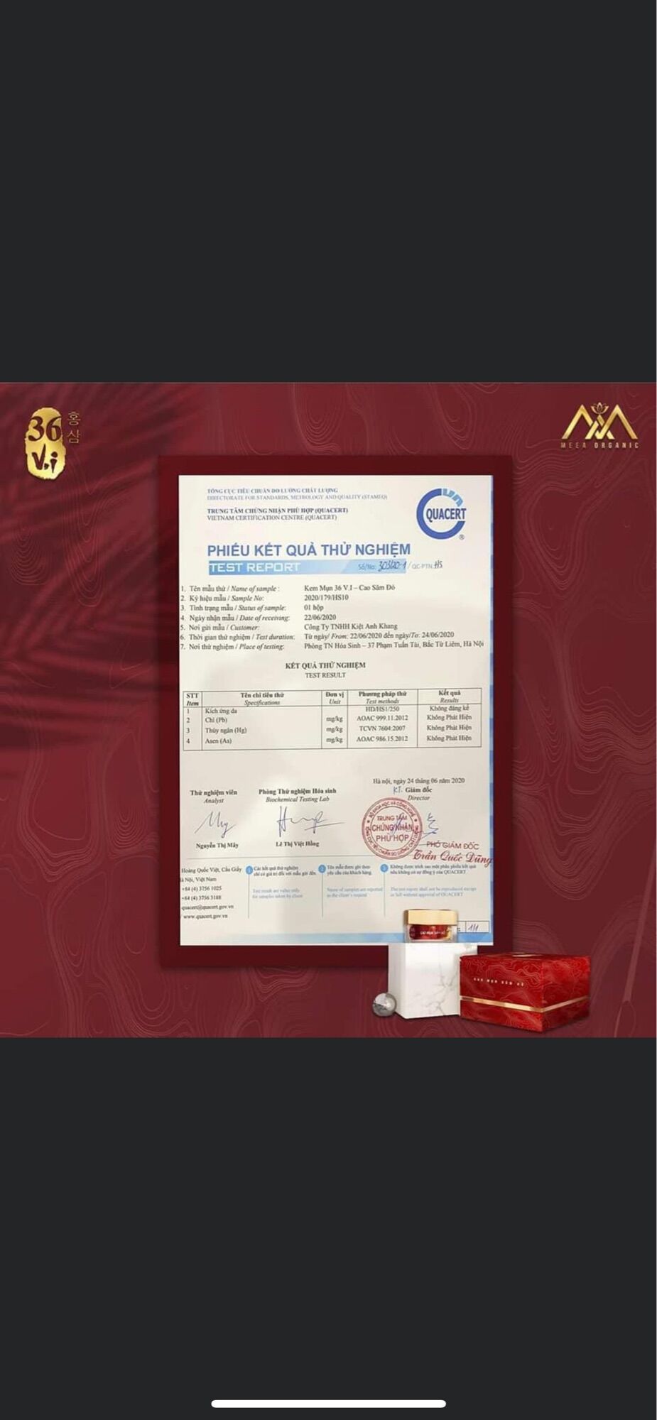 [HCM]Cao mụn sâm đỏ 36 vị 15gr Meea Organic