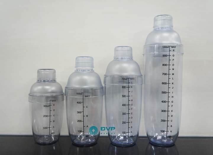 BÌNH LẮC, SHAKER NHỰA LOẠI TỐT, BỀN, AN TOÀN SỨC KHỎE ĐỦ DUNG TÍCH 350, 530ML,700ML,1000ML