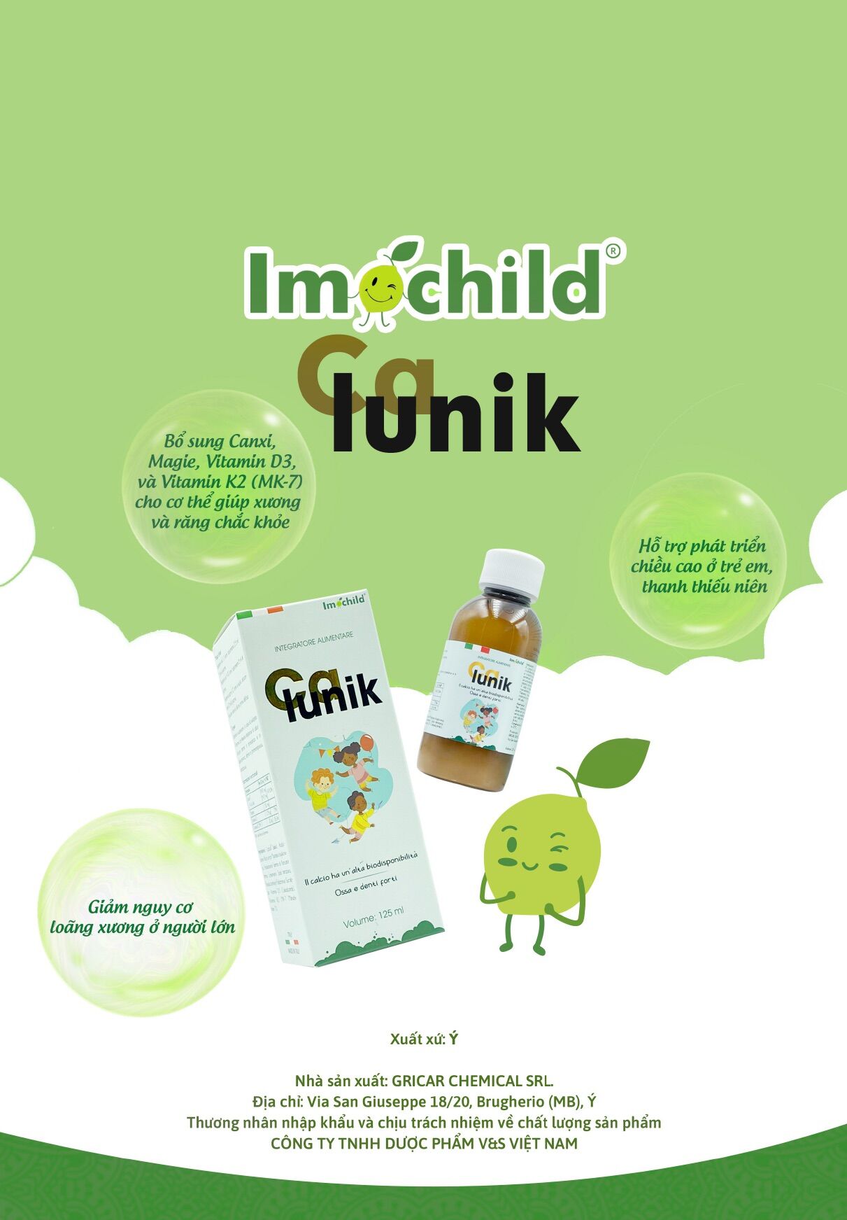 CANXI SINH HỌC : CaLunik