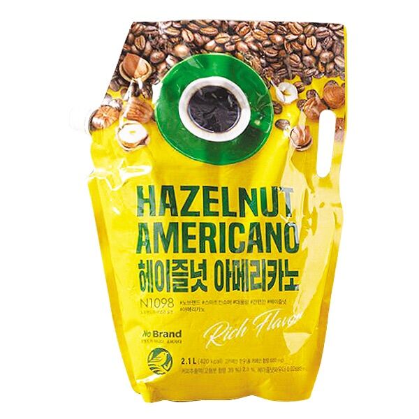 Cà Phê Americano Uống Liền Hương Hạt Phỉ Hazelnut No Brand Túi 2.1L