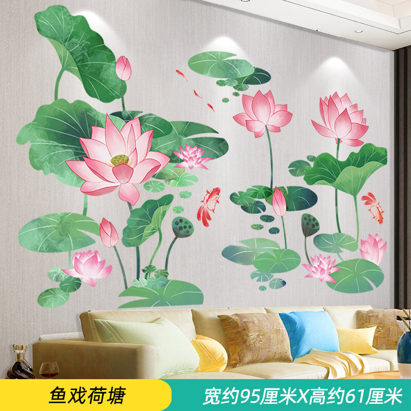 Giấy dán 3d hoa sen phong cách trung quốc, giấy dán tường, giấy dán tường, giấy dán tường, giấy dán tường, giấy dán tường, giấy dán tường, giấy dán tường.