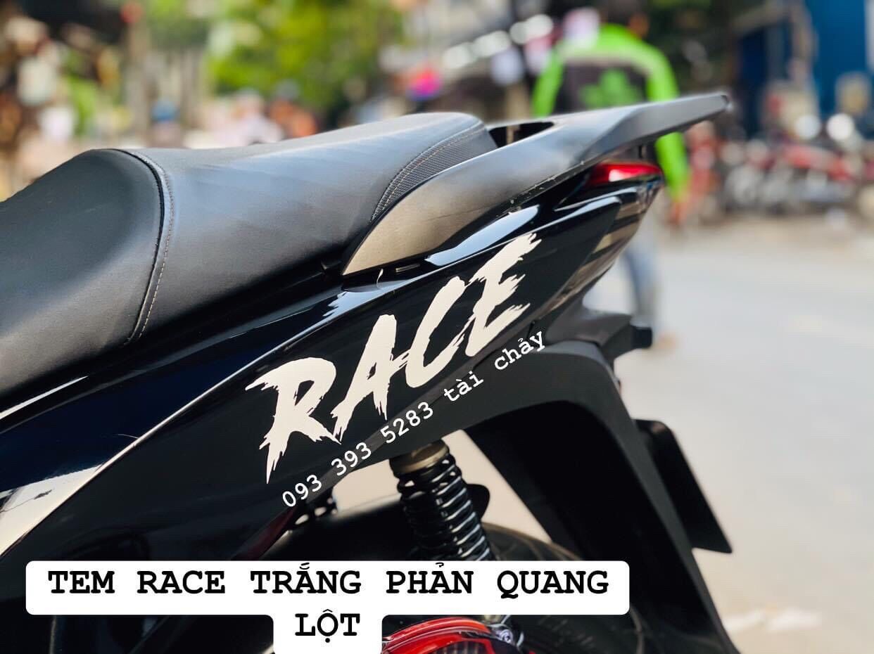 [ 1 MIẾNG ] TEM RACE DÁN ỐP SƯỜN PHẢN QUANG LỘT ĐƯỢC
