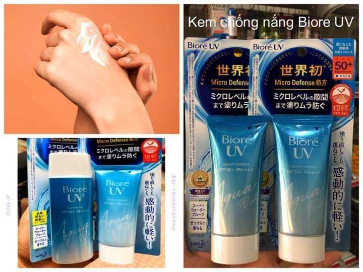 Kem chống nắng biore uv aqua rich spf50+ nội địa chính hãng nhật bản 50g, 85g, 90ml, 155ml