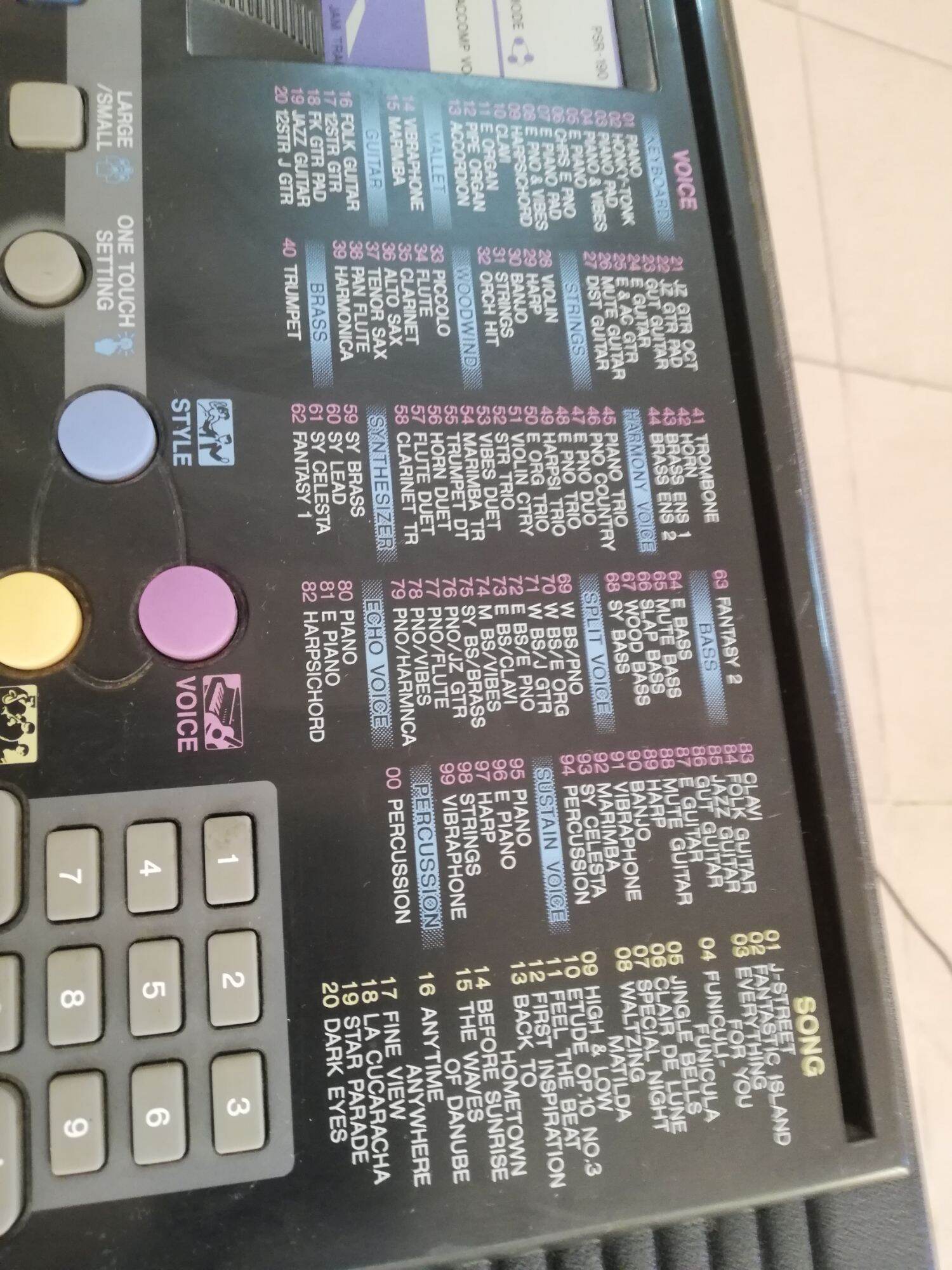 Đàn organ Yamaha psr 190