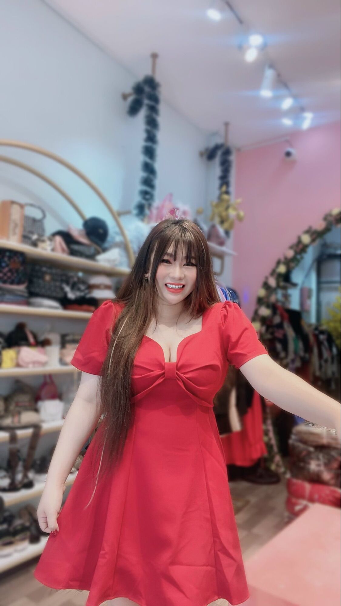 [Ảnh thật] 60-90kg Bigsize ĐẦM NƠ NGỰC SIÊU PHẨM D888