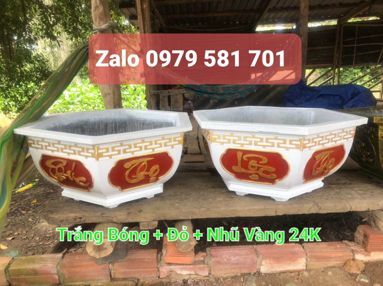 Sơn Chậu Kiểng Màu Trắng Hệ Nước Lon 1kg