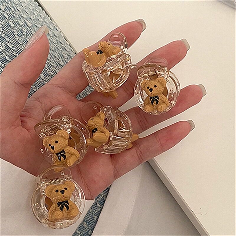 Kẹp Tóc Mini Hình Gấu Phong Cách Hàn Quốc Dễ Thương