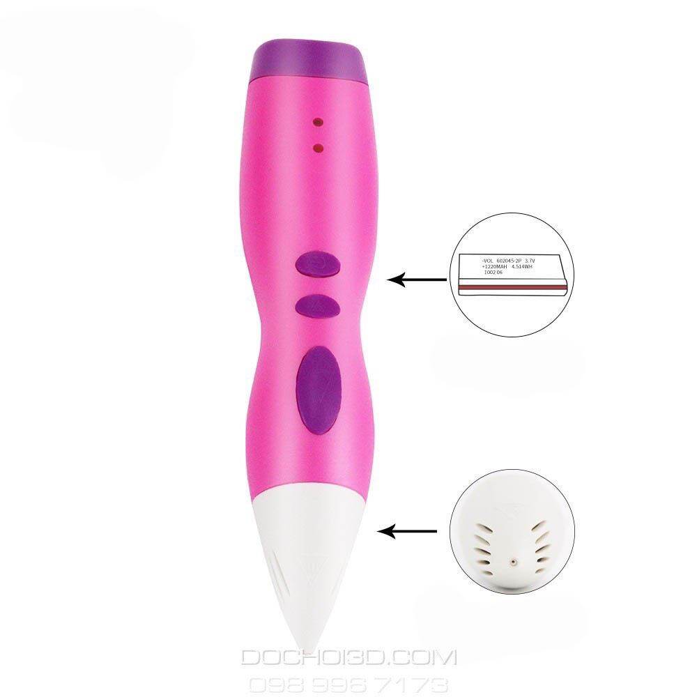 Bút vẽ 3d printing pen starter 2020 - dùng pin, nhiệt độ thấp an toàn cho trẻ em, chỉ dùng mực pcl