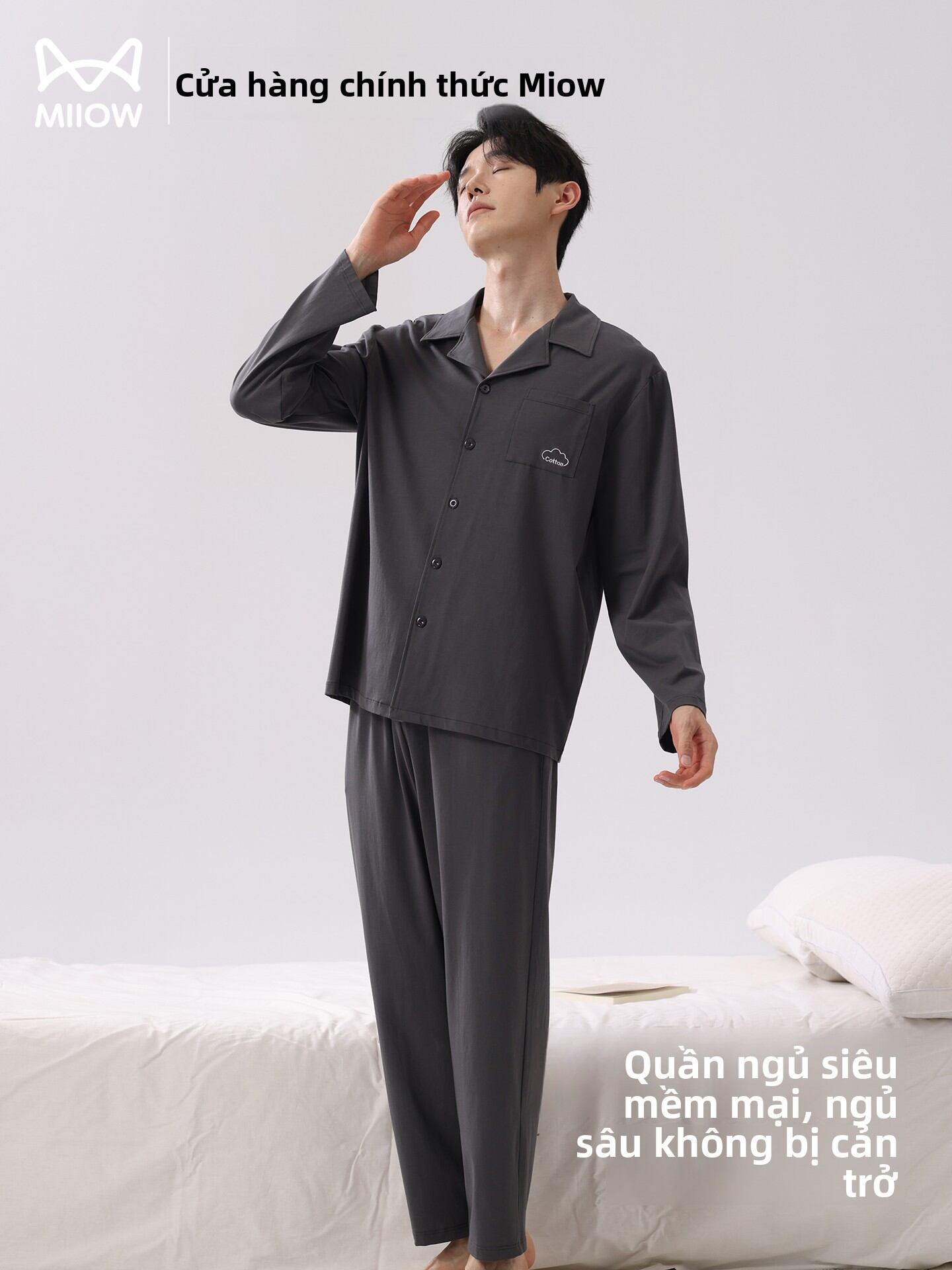 [MiiOW | Men's Autumn/Winter Long Sleeve High-Quality Cotton Home Wear,MiiOW | Men's Autumn/Winter Long Sleeve High-Quality Cotton Home Wear,] Giá 692,000 Đồng*Miễn phí vận chuyển