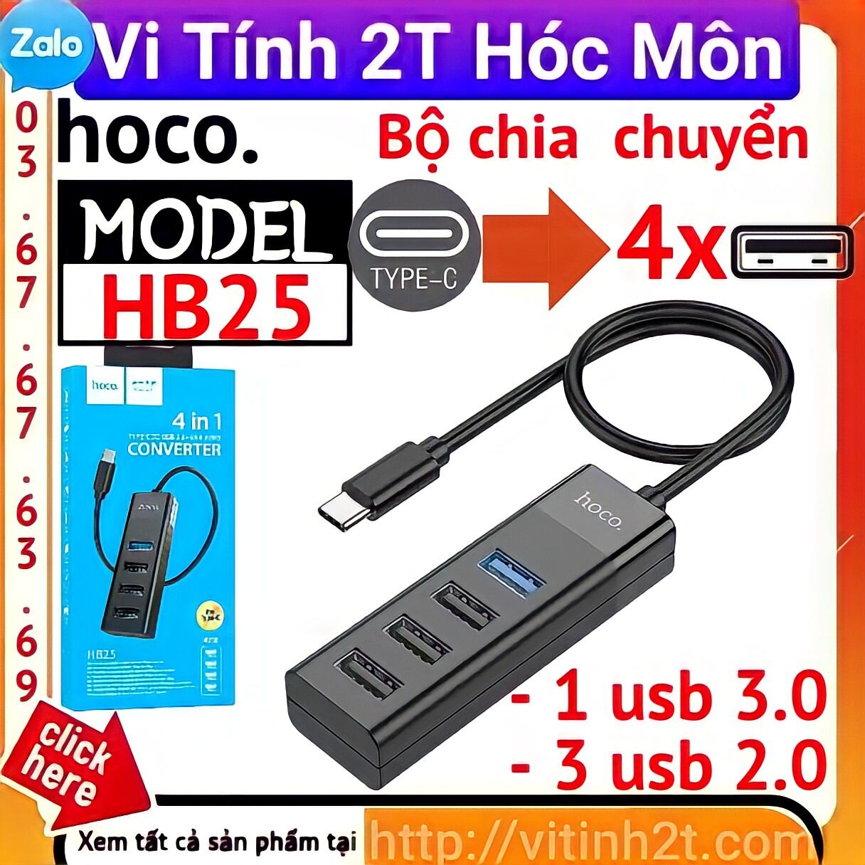 Bộ chuyển type c sang usb 3.0 hoco hb25 otg type c