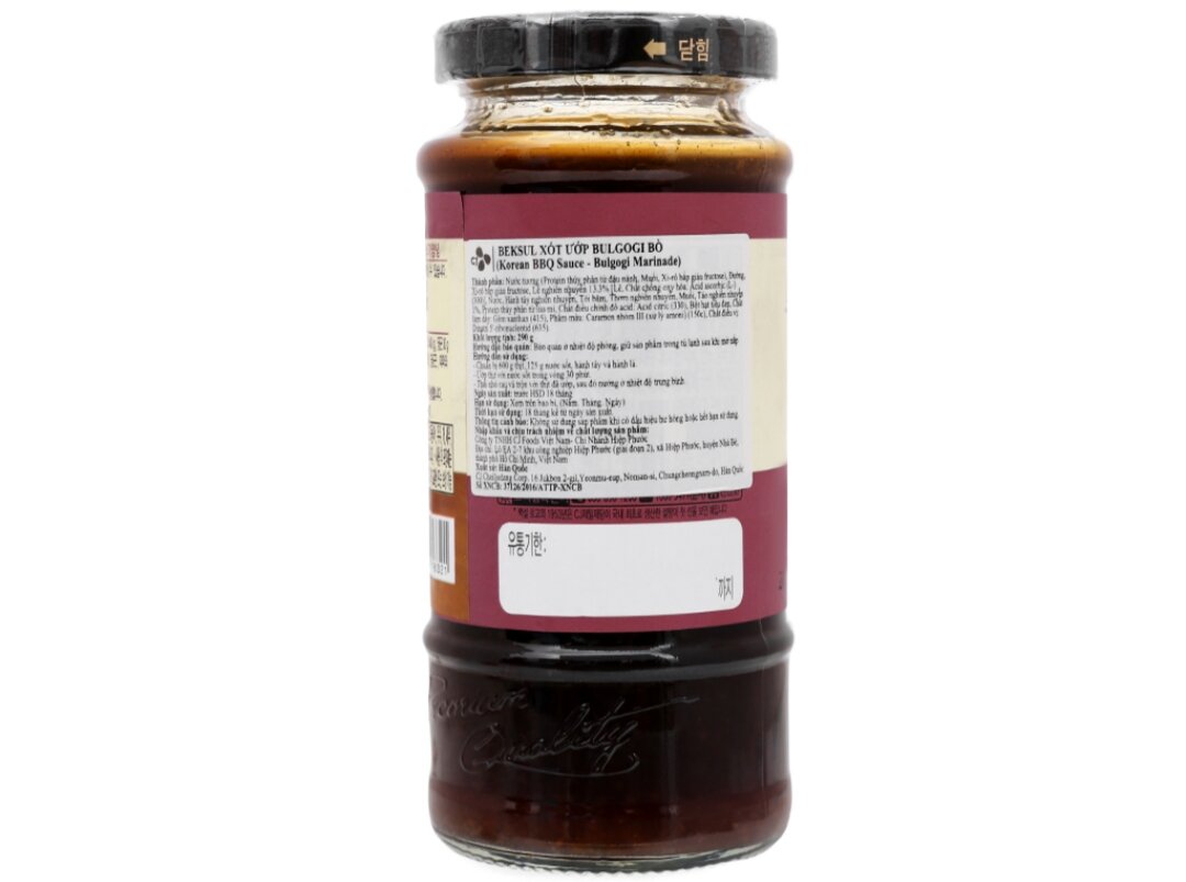 Sốt ướp bulgogi bò 290g BEKSUL HÀN QUỐC