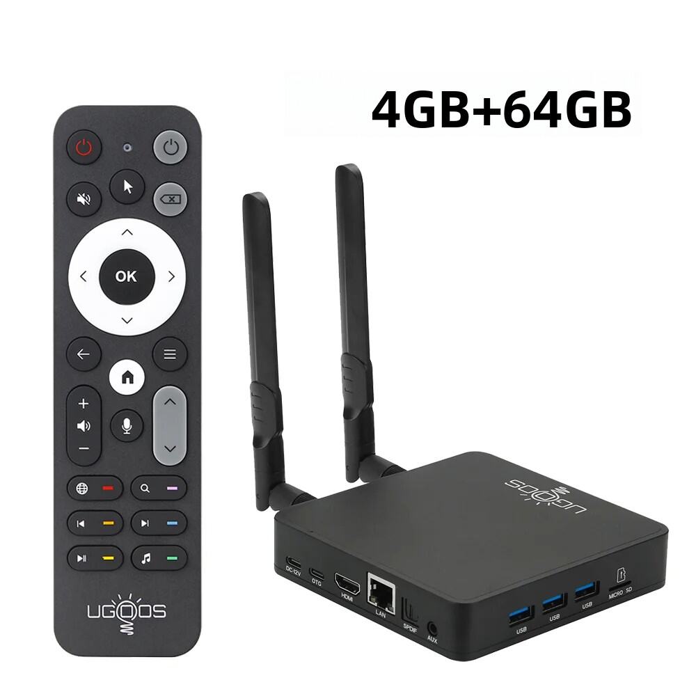 Hộp Giải Mã Truyền Hình Thông Minh Ugoos AM9 Android 14 4GB 64GB WiFi BT5.2 1000M HDR Media Player A