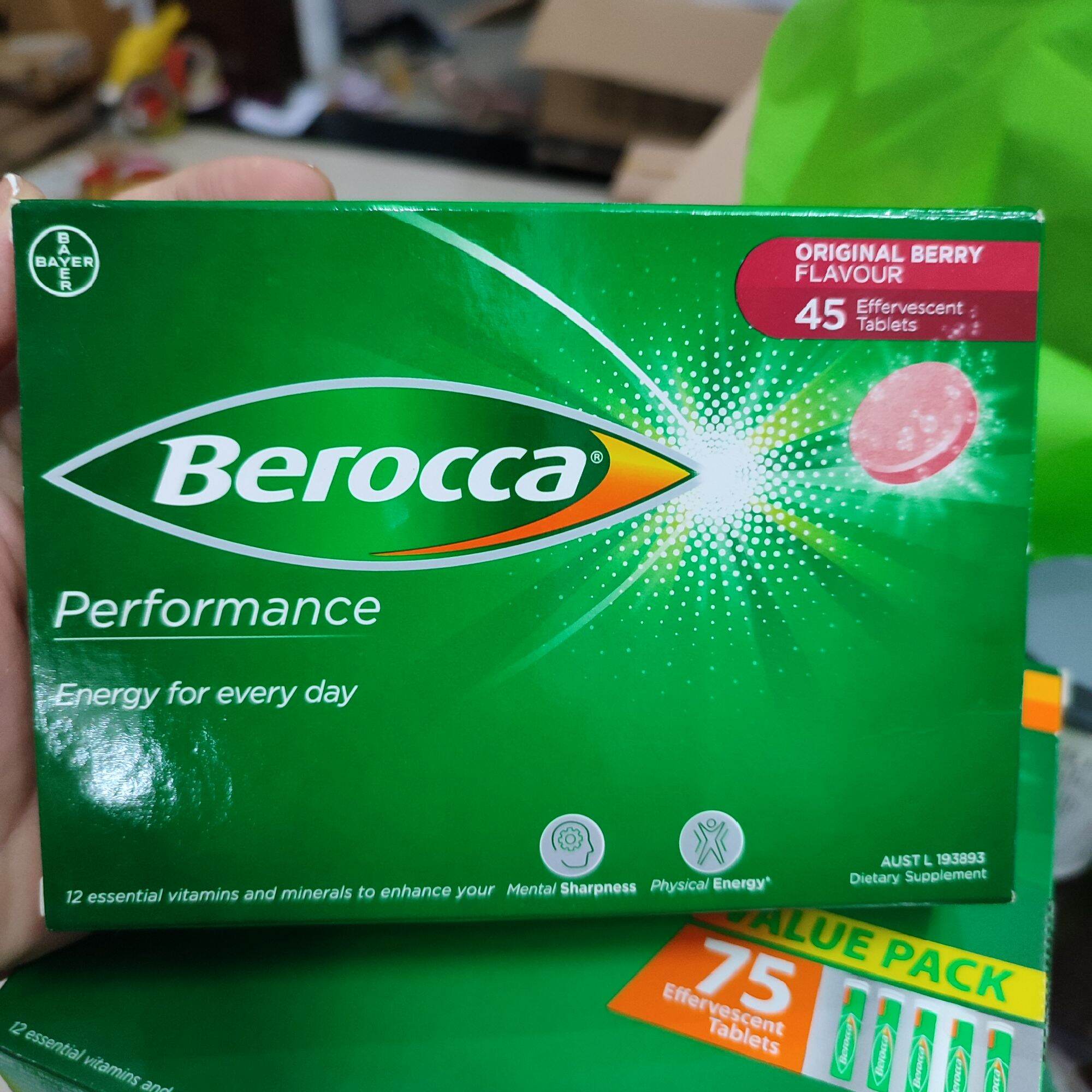 Viên sủi Berocca Úc 45 viên/ hộp ( Date 26)
