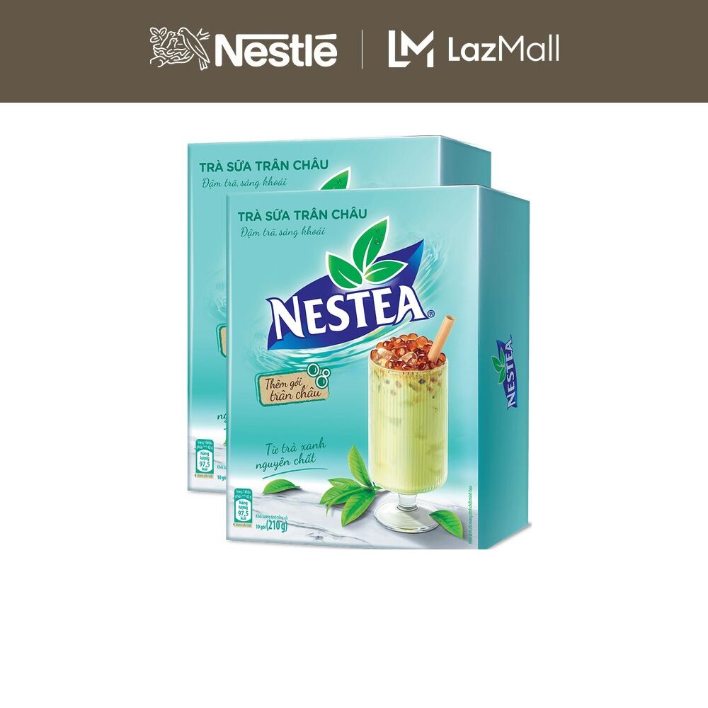 Combo 2 Hộp Trà sữa NESTEA trân châu (hộp 5 gói x 17g)