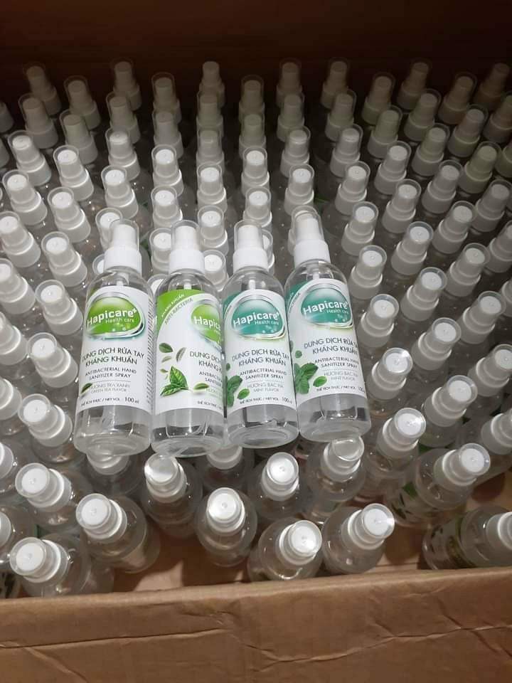 Chai xịt khuẩn HapiCare (Dung tích 500ml) / Dung dịch rửa tay kháng khuẩn / Nước khử khuẩn