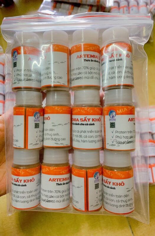 Artemia sấy khô : thức ăn cá bột