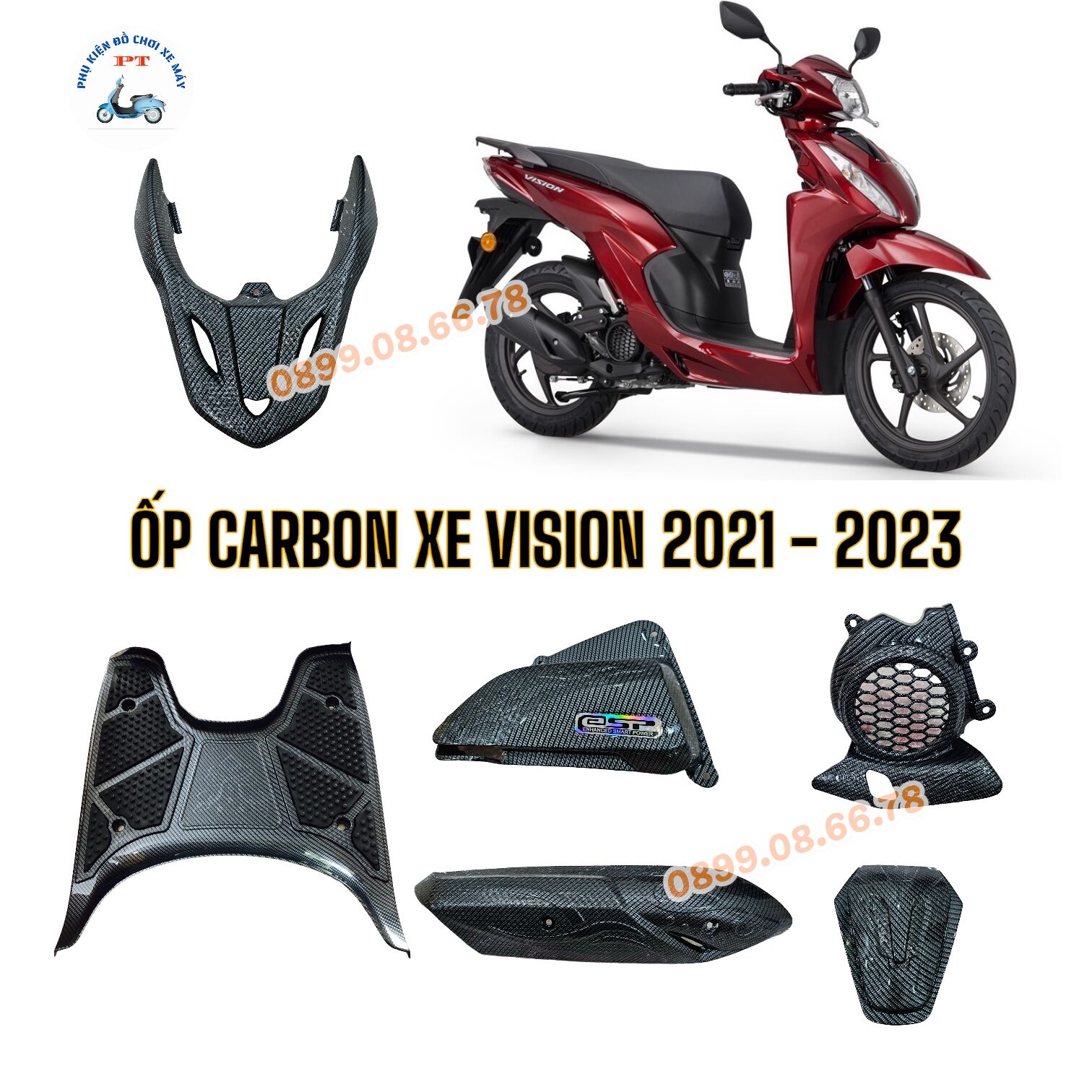 Ốp Carbon Xe Vision 2021, 2022, 2023