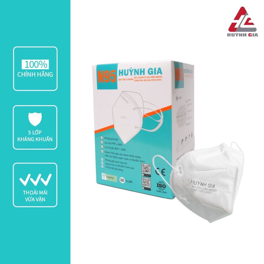 1 thùng n95 huỳnh gia 24 hộp màu trắng - đen