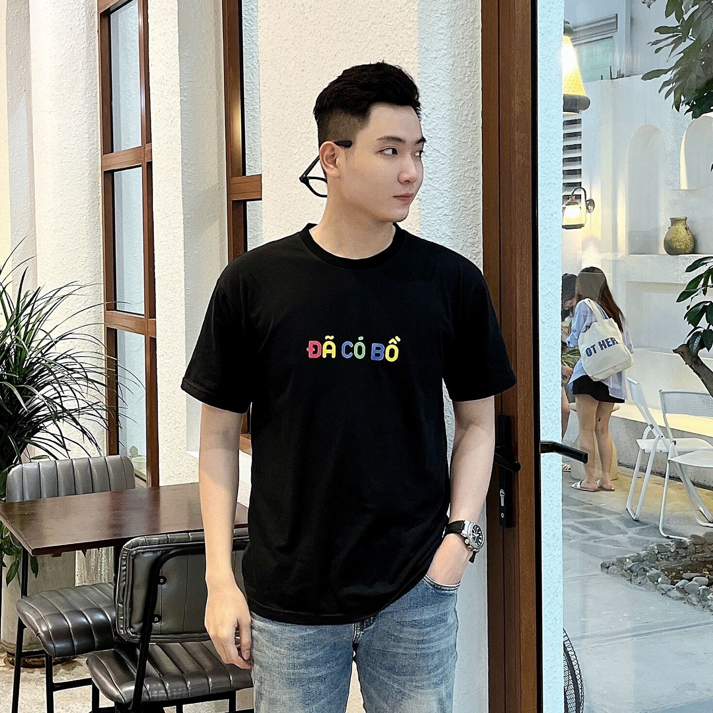 Áo Thun Unisex Nam Nữ ĐÃ CÓ BỒ/CHƯA CÓ BỒ Màu Trắng/Đen Ulzzang Hot Trend Street Style Mr Smile 99 Shop