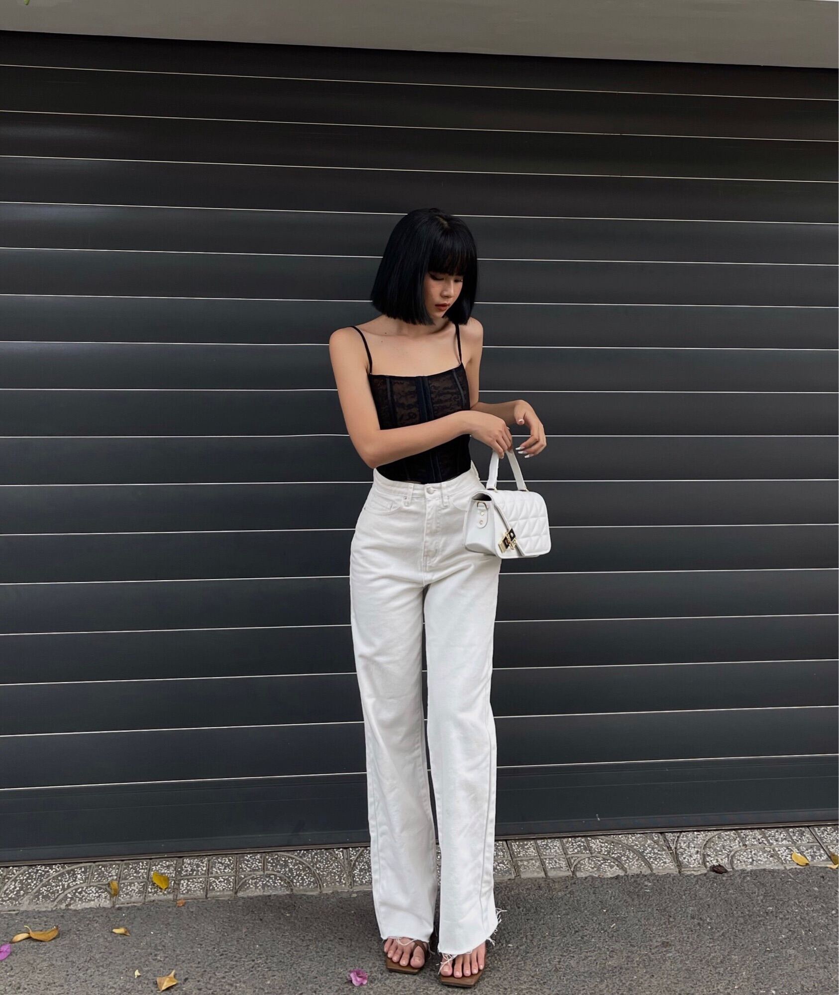 White Jeans - Quần Jeans trắng ống suông - THIẾT KẾ BỞI IAMCOCO.OFFICIAL. 