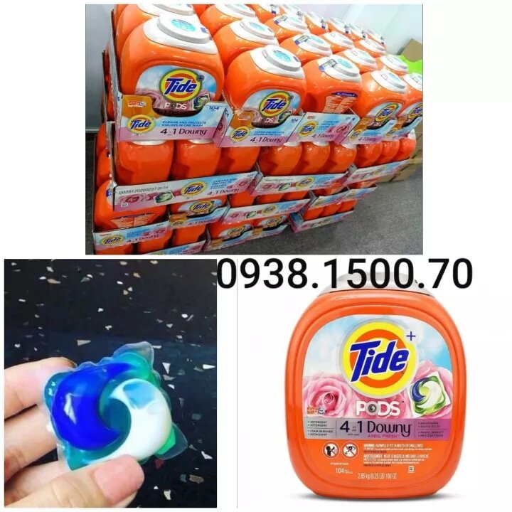 Viên giặt xả tide pods downy 4in1 ❌của usa