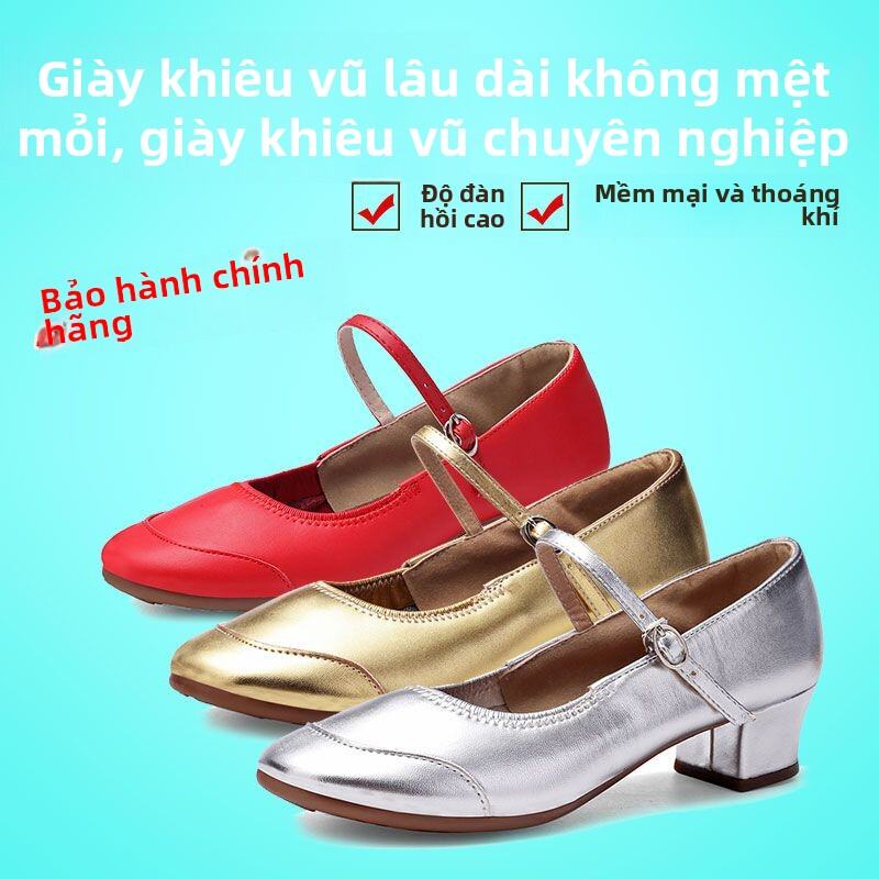 Giày Khiêu Vũ Nữ Đế Mềm Mũi Tròn Đế Cao Su Mùa Hè Thường Ngày Giày Khiêu Vũ Xô Bồ Cao Đến Giữa Bắp Chân