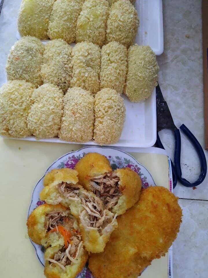 Xôi gà nấm mini