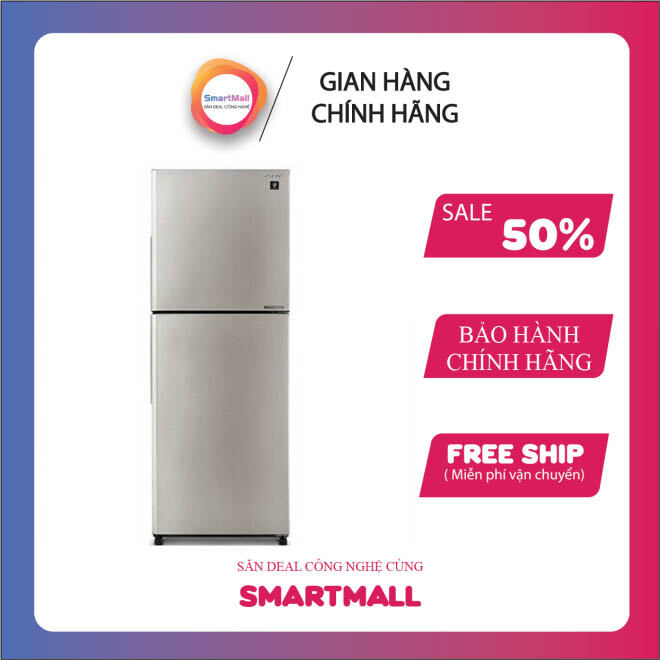 Tủ lạnh Sharp Inverter 360 lít SJ-XP382AE-SL - Làm lạnh nhanh - Công nghệ PLASMACLUSTER ION - Đèn ch